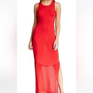 Townsen Women's Tank Sleeveless Maxi Dress Red Size S